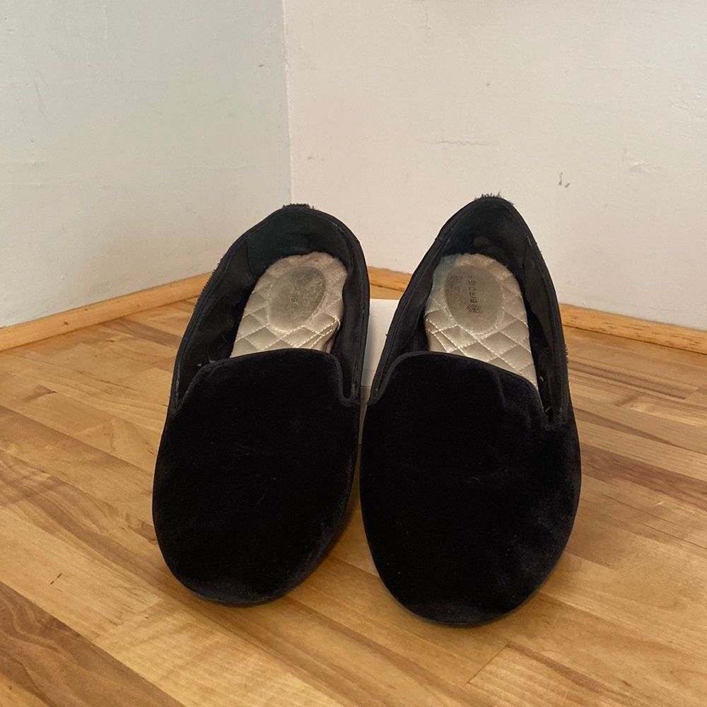Birdies Black Velvet The Starling Slipper Flat Loafers Size 9 1/2